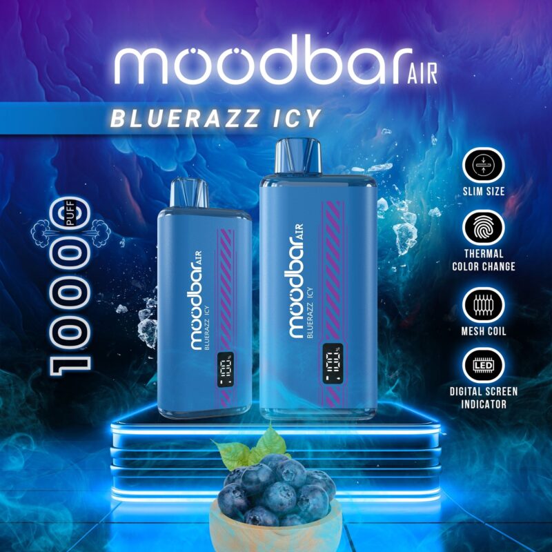 Moodbar Air - 10000 Puffs - Blue Razz Icy