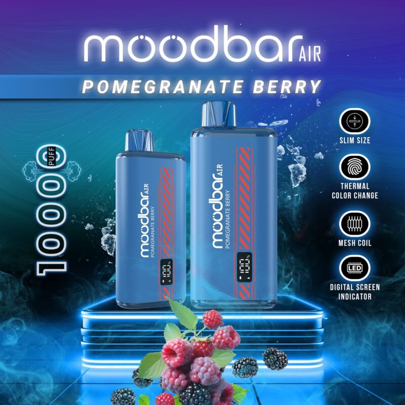Moodbar Air - 10000 Puffs - Pomegranate Berry